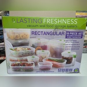 Vacuum Seal Food Storage Set - Clear and Green